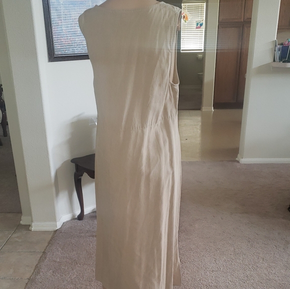 Talbots 6p linen blend country chic sleeveless maxi pockets - Picture 4 of 6